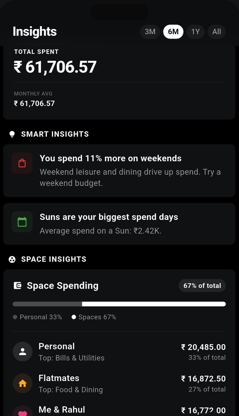 SpndX insights screen